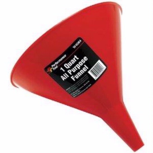 [TAPW4064] CLOSEOUT -Wilmar 1 Qt Red Plastic All-Purpose Funnel - W4064