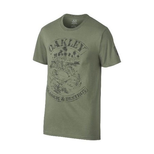 [OAK455154-79B-S] CLOSEOUT -Oakley Search and Destroy Tee, Worn Olive Small - 455154-79B-S