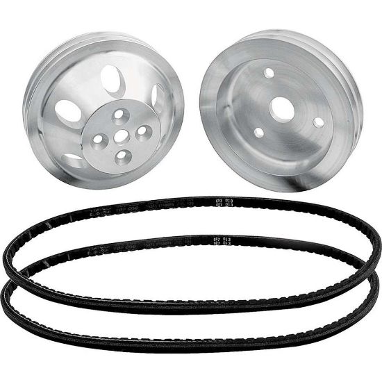 Allstar Performance - 1 to 1 Pulley Kit for use w/o Power Steering - 31083
