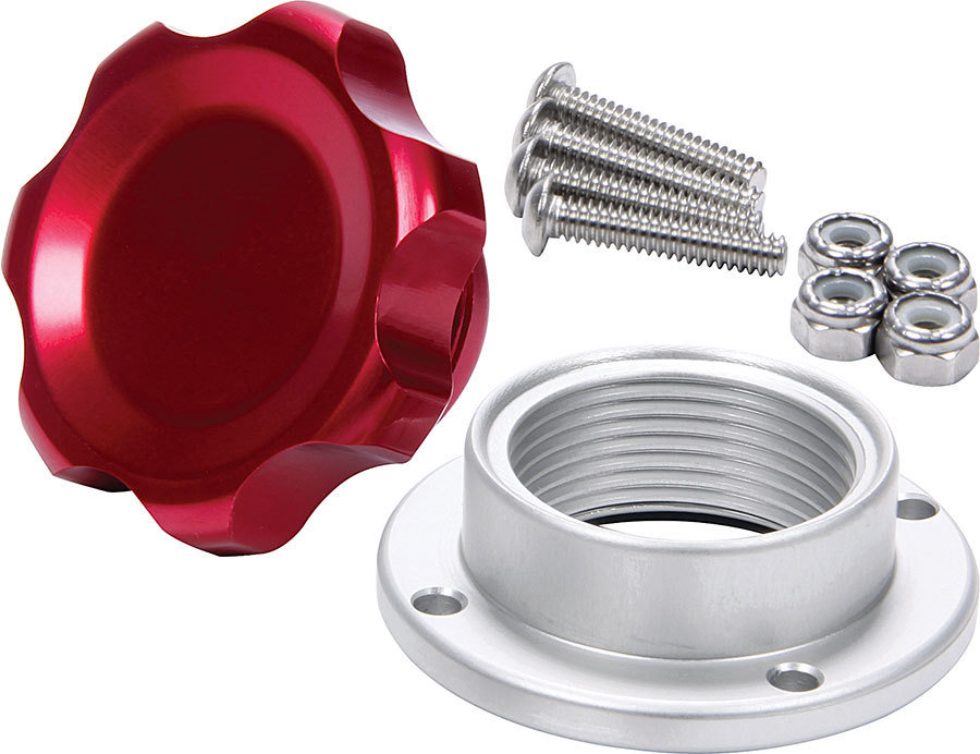 Allstar Performance - Filler Cap Red with Bolt-In Alum Bung Small - 36182