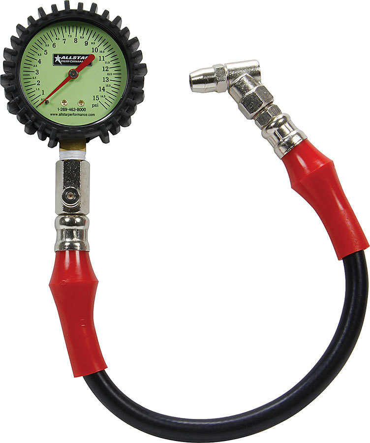 Tire Pressure Gauge 0-15 PSI 2-1/4in Glow - 44056