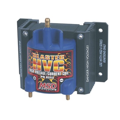 CLOSEOUT -Ignition Coil Blaster HVC E-Core 0.020 ohm Male HEI 42000V Blue Each MSD8252