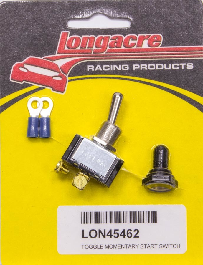 CLOSEOUT -Longacre Toggle Switch, Starter, Momentary, 40 amps, 12V, Weatherproof Cover - 52-45462