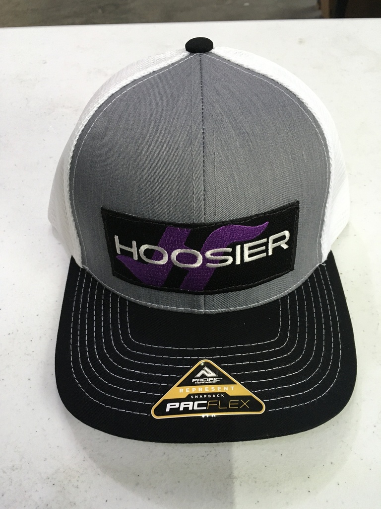 Hoosier Snap Back Hat Black & Gray