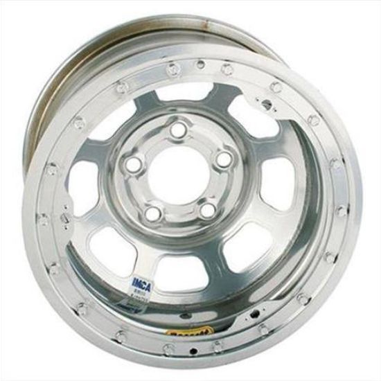 Bassett 15x8, 5-on-4.75", 4 Off IMCA Beadlock Silver Wheel