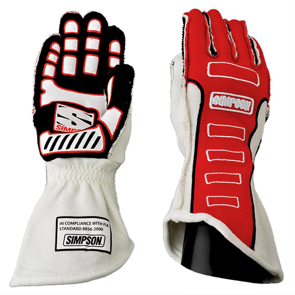 Simpson Race Products  - Competitor Glove X Large Red Outer Seam - 21300XR-O