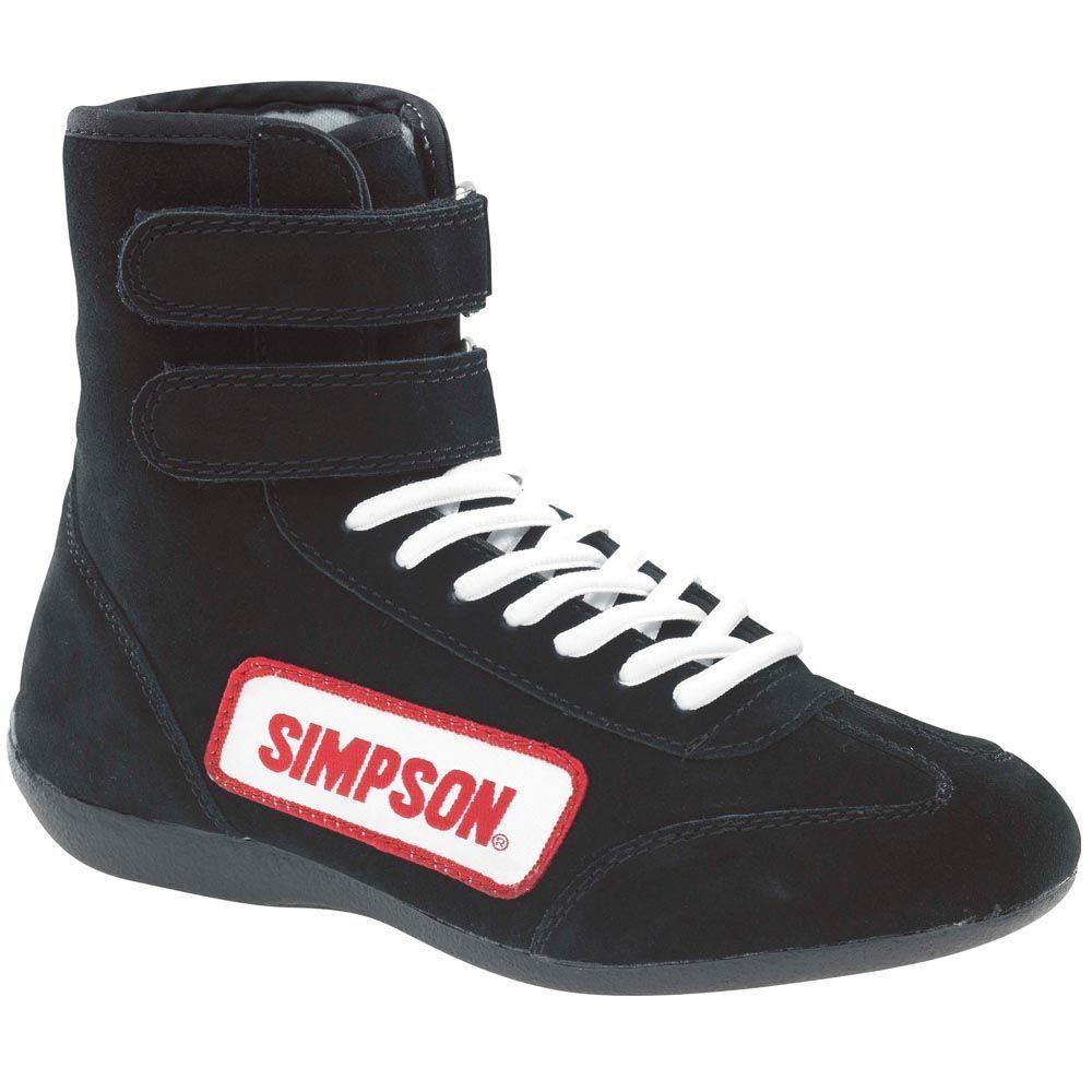 Simpson Race Products  - High Top Shoes 10 Black - 28100BK