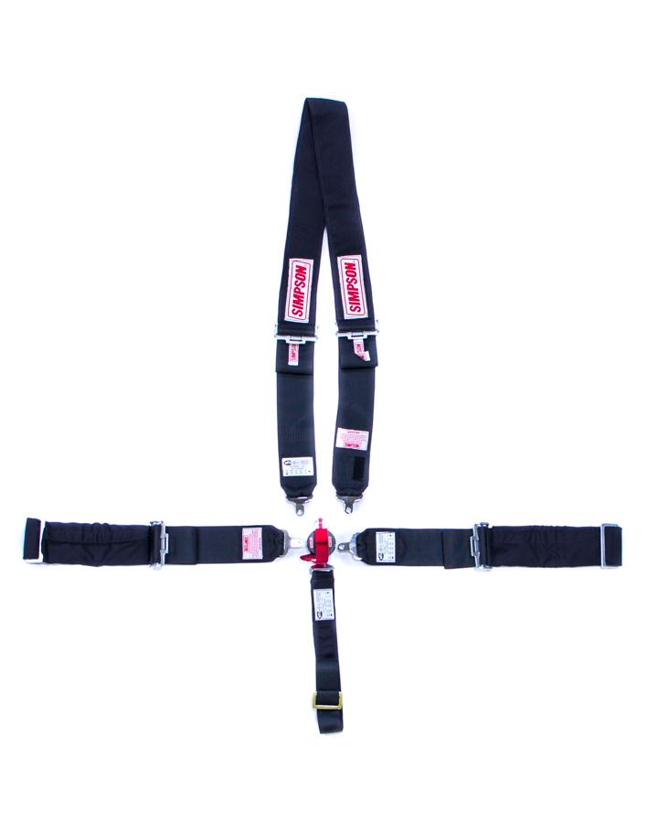 Simpson Race Products  - 5 PT Harness System Drag Racing CL with A - 29116BK