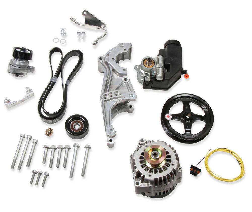 Holley - Low LS Drive System Kit LH with Alt PS wo A C - 20-156