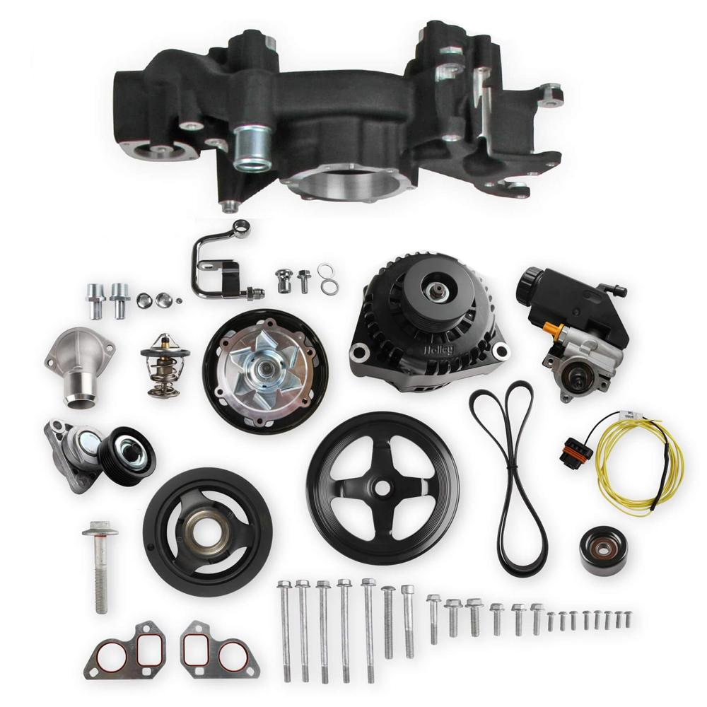 Holley - Mid Mount Accesory Sys. GM LS Engine Black - 20-186BK