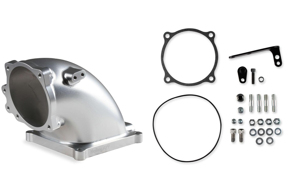 Holley - Billet Elbow Kit Ford 5.0L to 4500 Silver - 300-254