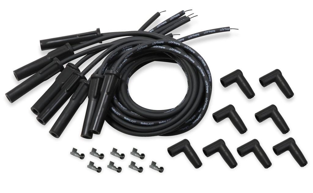 Holley - SPark Plug Wire Set Univ GM LS Cut to Fit Black - 561-113