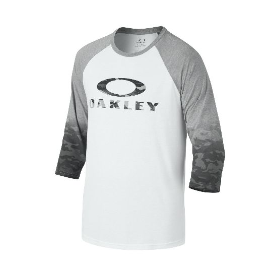 Oakley Kicker Raglan Shirt, White Small - 452230-100-S
