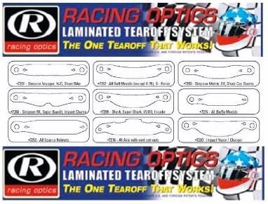 Racing Optics Laminated Tearoffs SpeedStack 7, Clear for Bieffe - 7215A
