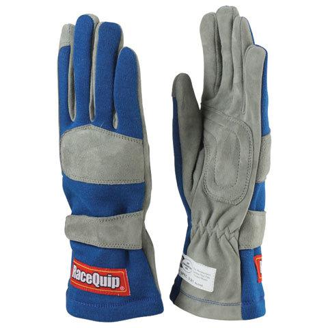 [RQP351022] RaceQuip  - Gloves Single Layer Small Blue SFI