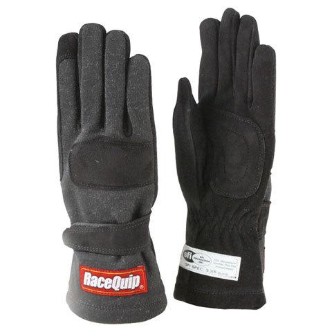 [RQP355001] RaceQuip  - Gloves Double Layer X Small Black SFI 5