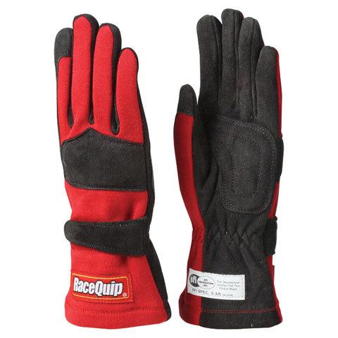 [RQP355013] RaceQuip  - Gloves Double Layer Medium Red SFI