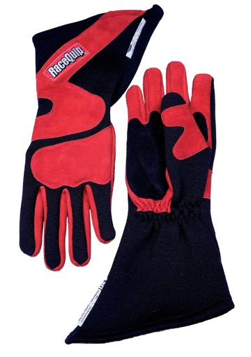 [RQP358105] RaceQuip  - Gloves Outseam Black Red Large SFI 5