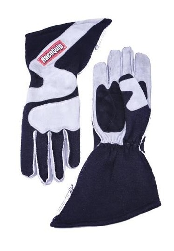[RQP359605] RaceQuip  - Gloves Outseam Black Gray Large SFI 5