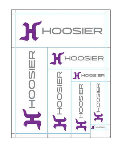[HTA24014004] CLOSEOUT -Hoosier Decal Sheet Horizontal - 24014004