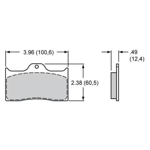 [WIL150-20-7112K-1] CLOSEOUT -Brake Pad 7112-20 DL .49 Thick Axle  2 Pads - 150-20-7112K1