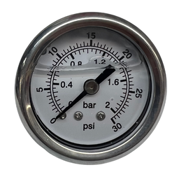 [PFSFP-1030W] 1.5'' Liquid Filled Fuel Pressure Gauge 0-30 psi