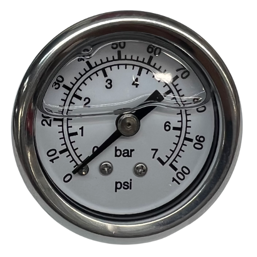 [PFSFP-1100W] 1.5'' Liquid Filled Pressure Gauge 0-100 psi - FP-1100W