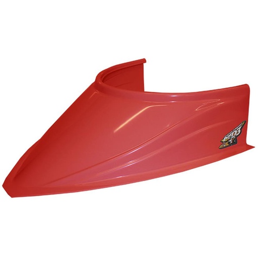 [PEB040-4118R] CLOSEOUT -Curved Bottom Wide 5" Hood Scoop - (RED) PEB040-4118R