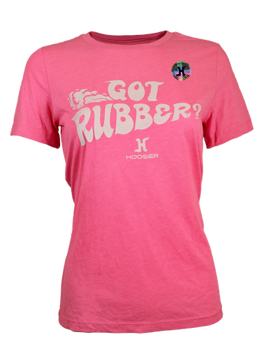 [HTA24040303] Hoosier OG Got Rubber Ladies Tee - Pink - MED - 24040303