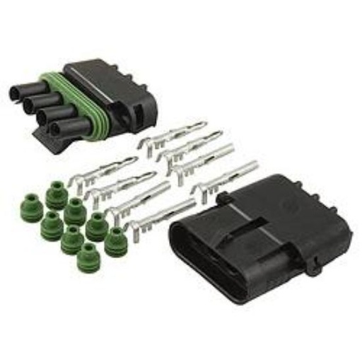 [ALL76268] 4-Wire Weather Pack Connector Kit Flat - 76268
