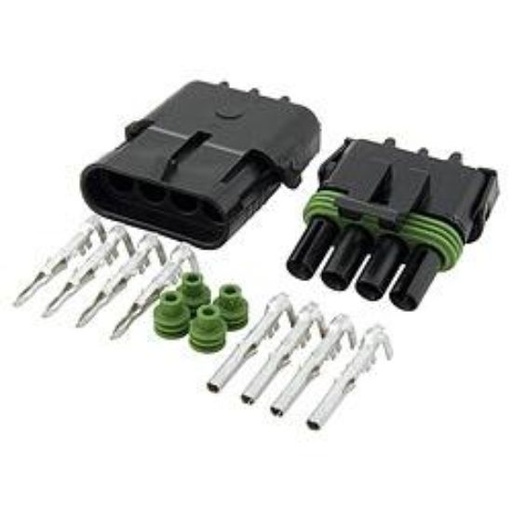 [ALL76269] Allstar Performance - 4-Wire Weather Pack Connector Kit Square - 76269