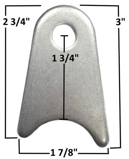 [AAMAA-025-A] Chassis Tab, 3/16″ Steel, 1/2″ Hole