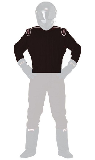 [SIM4802434] Simpson Race Products  - X Large Black Jacket Signature Knit SFI 20 - 4802434