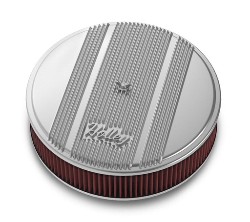 [HLY120-151] Holley - 14x3 Die Cast Finned Alm Air Cleaner  Polished - 120-151