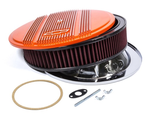 [HLY120-176] Holley - 14 x 3 Air Cleaner Finned Bowtie Orange - 120-176