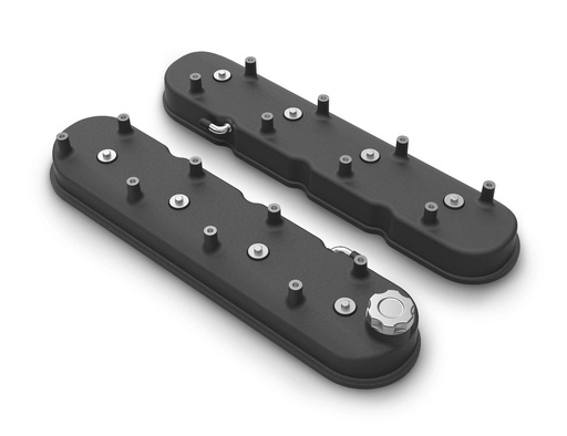 [HLY241-112] Holley - GM LS Tall Valve Cover Set Satin Black - 241-112