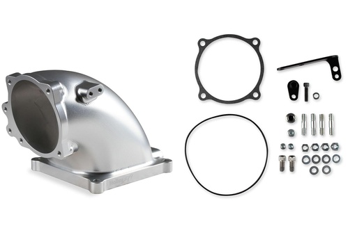 [HLY300-254] Holley - Billet Elbow Kit Ford 5.0L to 4500 Silver - 300-254