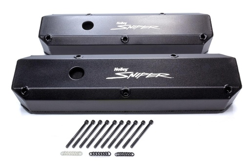 [HLY890003B] Holley - Sniper Fabricated Valve Covers  SBM Tall 64 91 - 890003B
