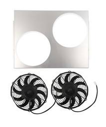 [HLYFB513H] HolleyFrost Bite Twin 10in Fan and Shroud Kit - FB513H