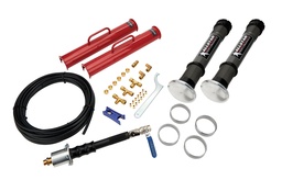 [ALL11303] Air Jack Kit, Weld-On, 15.25 in Lift, 1500 lb Max, Dirt Foot, Aluminum, Black Anodized - 11303