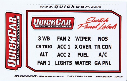 [QRP50-004] Switch Panel Stickers Small Ignition Panels - 50-004