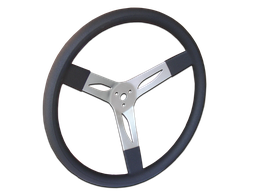 [SRP270-8655] PRP 17" Aluminum Black Steering Wheel