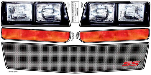 [ALL23038] Allstar Performance - M/C SS Nose Decal Kit Mesh Grille 1983-88 - 23038